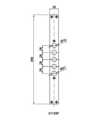 CIPIERRE FRONTALE PER SERRATURA I28 ART 51128F