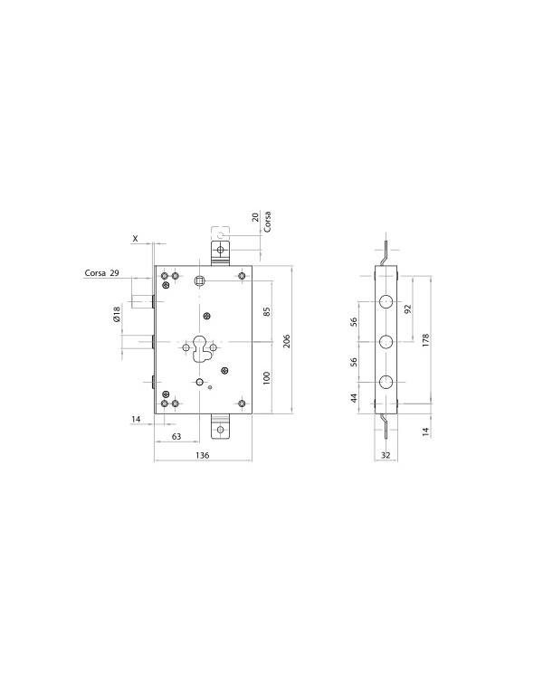CIPIERRE SERRATURA BLINDATI E60 CIL INT 56