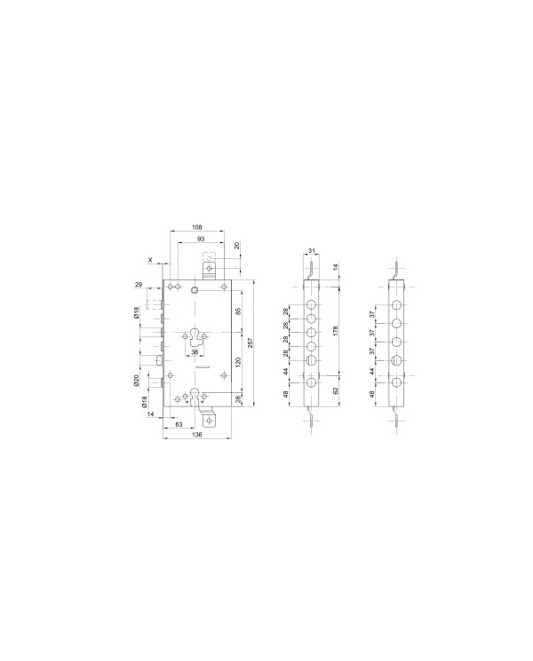 CIPIERRE SERRATURA BLINDATI E60 DOPPIO CIL I37