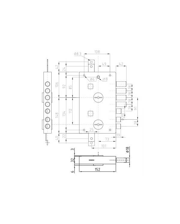DIERRE SERRATURA BLINDATI DM E60 SX ART 6192