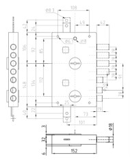 DIERRE SERRATURA BLINDATI DM E60 SX ART 6192