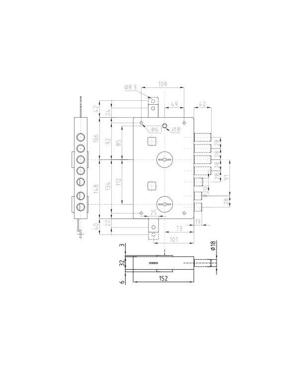DIERRE SERRATURA BLINDATI DM E70 SX ART 7191