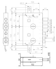 DIERRE SERRATURA BLINDATI DM E70 SX ART 7191