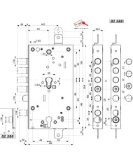 MOTTURA SERRATURA BLINDATI 2 CIL E63 I28 82588