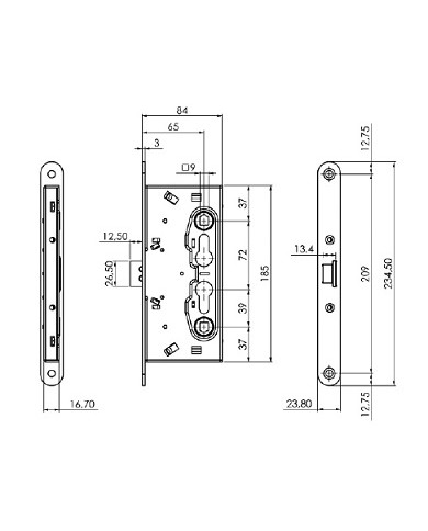 ISEO SERRATURA ANTIPANICO E65 SOLO SCROCCO