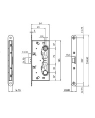ISEO ELETTROSERRATURA ANTIPANICO DIN SX E65