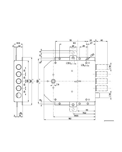 MOTTURA SERRATURA Q/MANIGLIA DM SX ART 50557