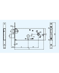 YALE SERRATURA FASCIA ALTA CIL SAG E70 FR16 8600