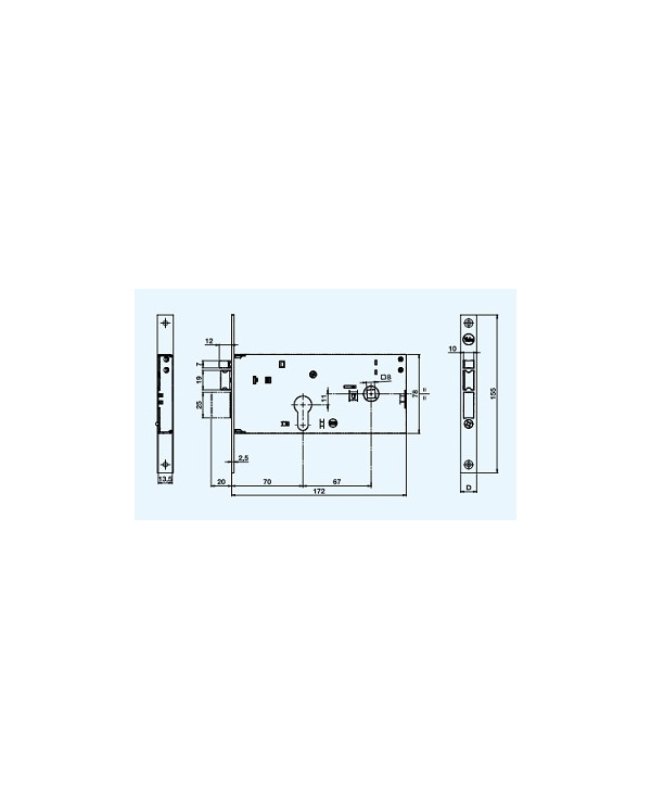 YALE ELTERROSERRATURA FASCIA ALTA CIL SAG E70 FR16