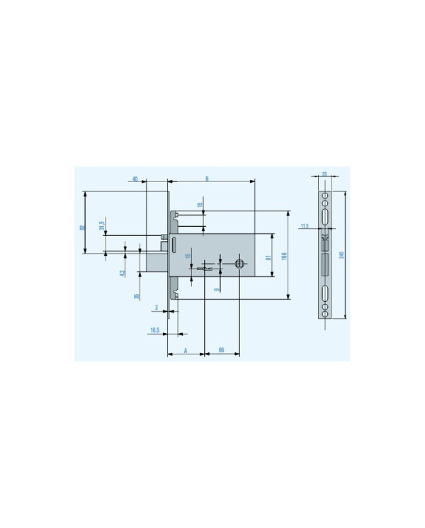FEB ELETTROSERRATURA FASCIA DM ENT 90 ART 6991