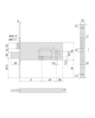 CISA SERRATURA FASCIA LATERALE DM E90 ART 57352