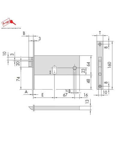 CISA ELETTROSERRATURA FASCIA ENT 90 F20 ART 14511