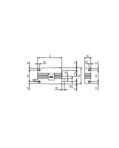 ISEO SERRATURA CIL STACCATO E60 DX ART 401603
