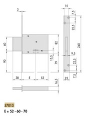 CISA SERRATURA INFILARE E50 DM ART 57013