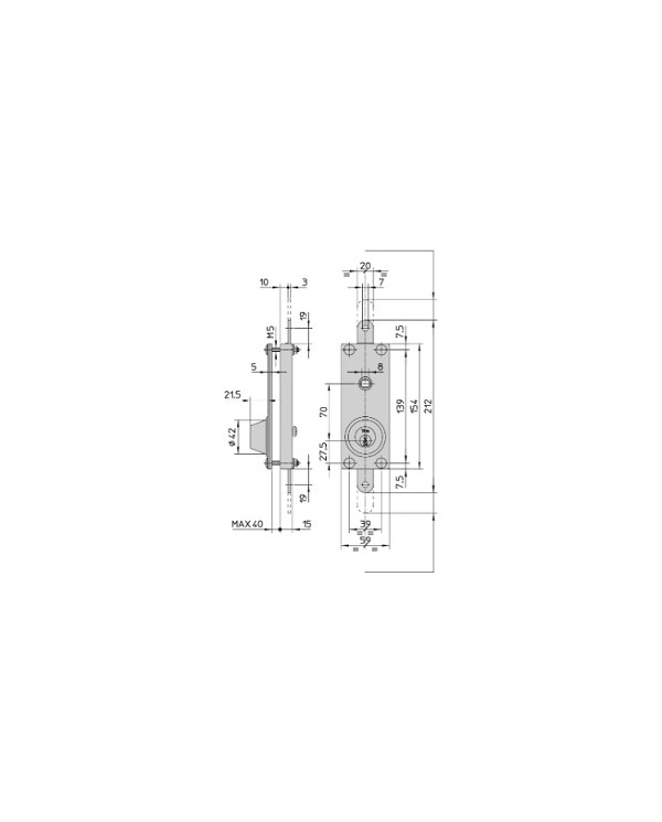 VIRO SERRATURA CORAZZATA PER PORTE BASCULANTI