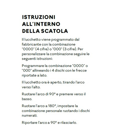 LUCCHETTO ARCO COMBINAZIONE ILSA MM 30