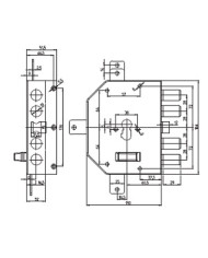 CR SERRATURA QUINTUPLA SX A CILINDRO ART 2350PEN