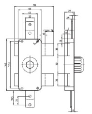 CR SERRATURA APPLICARE A POMPA SX ART 230C