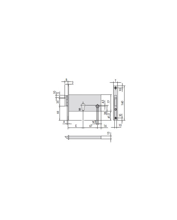 CISA ELETTROSERRATURA FASCIA ENT 80 ART 1435080