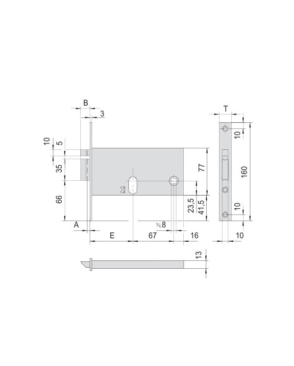 CISA ELETTROSERRATURA FASCIA ENT 90 ART 1445290