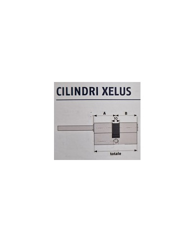 ABUS CILINDRO XELUS CHIAVE CODOLO 5030 3+1 CHIAVE