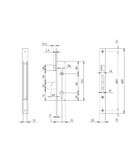 ISEO SERRATURA MONTANTE LATERALE ENT 30