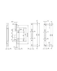 ISEO SERRATURA MONTANTE TRIPLICE ENT 35