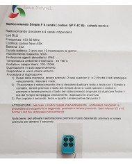 SIMPLE 4C RADIOCOMANDO FISSO 433 MHZ CNF DA 10 PZ