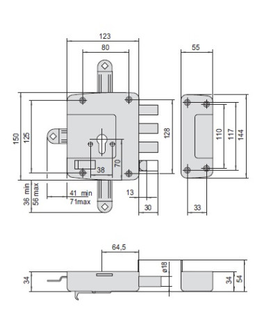 CISA SERRATURA QUINTUPLA DX DOPPIA MAPPA ART 56172