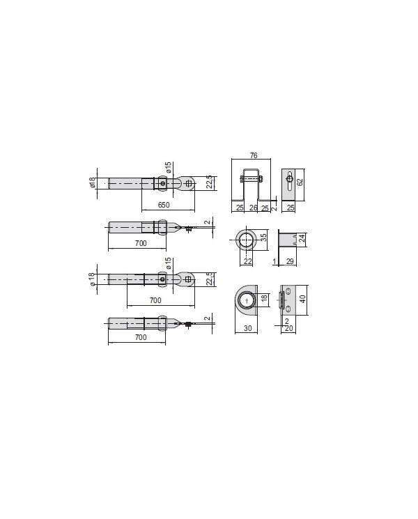 CISA COPPIE ASTE PER TRIPLICE SERIE 56 E 57