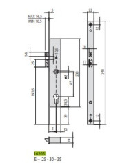 CISA ELETTROSERRATURA A MONTANTE ART 16205 35