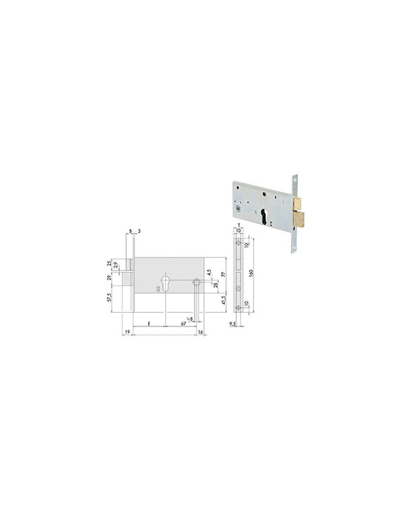 CISA SERRATURA DA FASCIA ENT 80 ART 44361.80