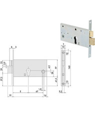 CISA SERRATURA DA FASCIA ENT 80 ART 44361.80