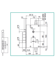 CISA SERRATURA BLINDATI DM E64 I28 ART 57515.68CX