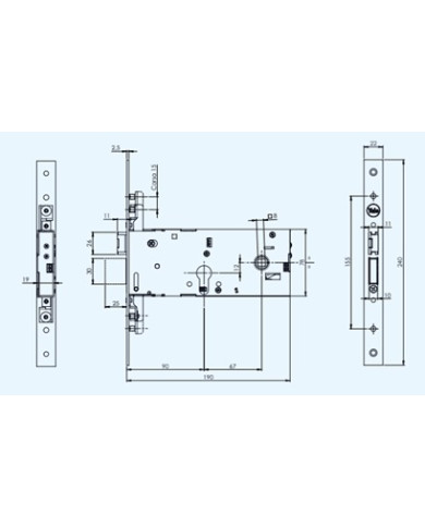 FEB SERRATURA FASCIA TRIPLICE E90 CIL ART Y94