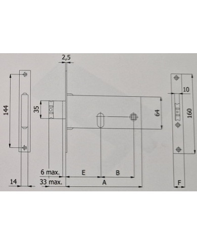 OMEC SERRATURA FASCIA CIL OVALE E80 F16