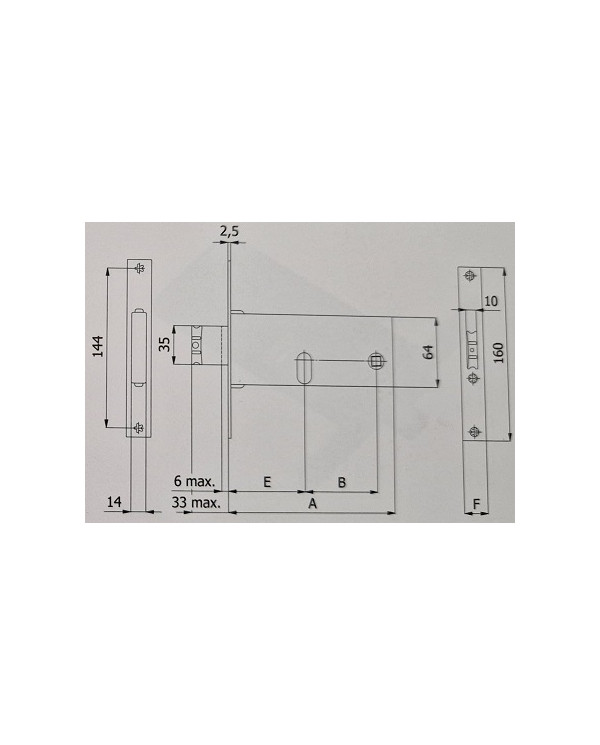 OMEC SERRATURA FASCIA CIL OVALE E80 F16