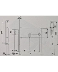 OMEC SERRATURA FASCIA CIL OVALE E80 F16