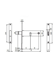 OMEC SERRATURA FASCIA STRETTA CIL OVALE E70 F16