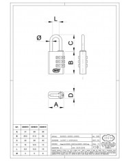 LUCCHETTO ARCO COMBINAZIONE MM 40 IBFM