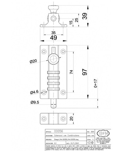 IBFM CATENACCIO A COMBINAZIONE ART 56