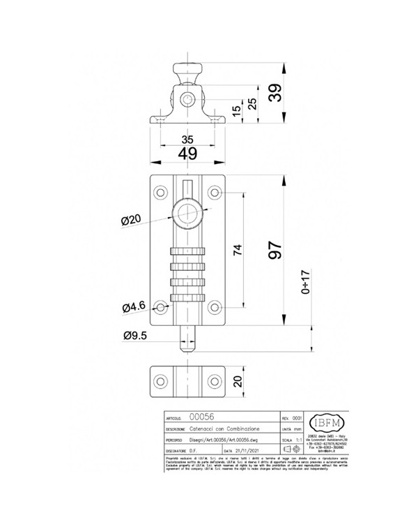 IBFM CATENACCIO A COMBINAZIONE ART 56