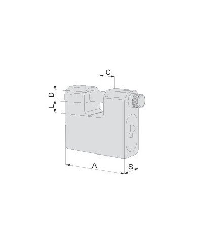 LUCCHETTO CISA TOP IN ACCIAIO MM 75 ART 2855L