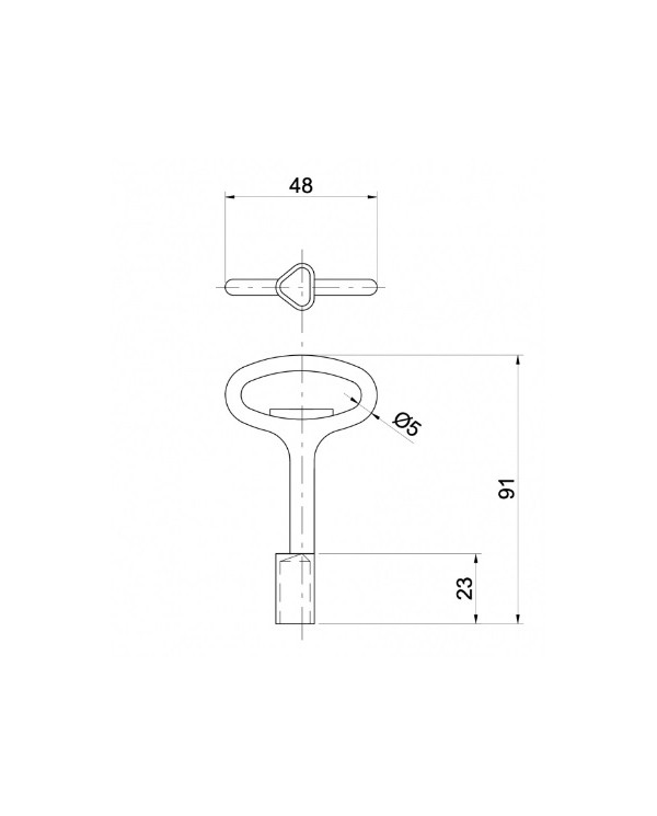 IBFM CHIAVE TRIANGOLARE PER SPORTELLI ART 029