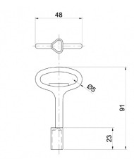 IBFM CHIAVE TRIANGOLARE PER SPORTELLI ART 029