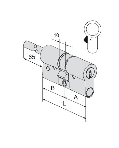 CISA CILINDRO RS5 30-30 CODOLO