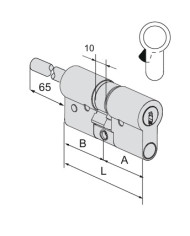 CISA CILINDRO RS5 30-30 CODOLO