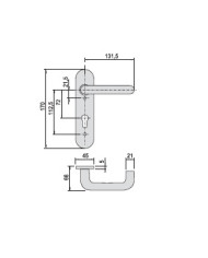 CISA PLACCA MANIGLIA ESTERNA CON FORO CILINDRO