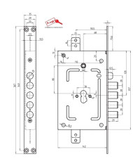 CR SERRATURA INFILARE CIL ART 2650PEN-02 INT 28