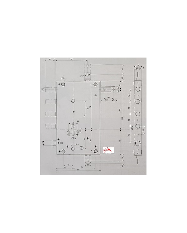 MOTTURA SERRABLINDA A CILINDRO DX ENT 70+40